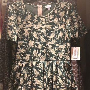 Forest green Amelia bird dress